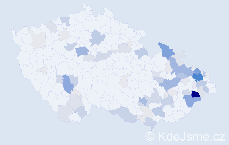 Příjmení: 'Barabáš', počet výskytů 275 v celé ČR
