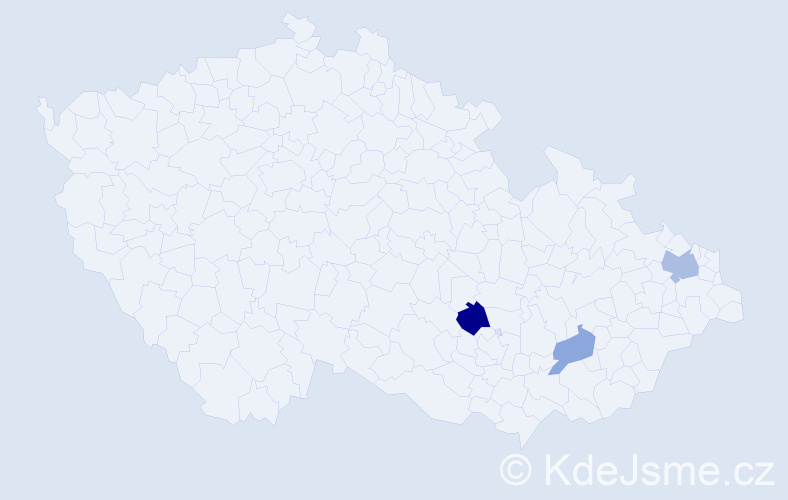 Příjmení: 'Kuščáková', počet výskytů 5 v celé ČR