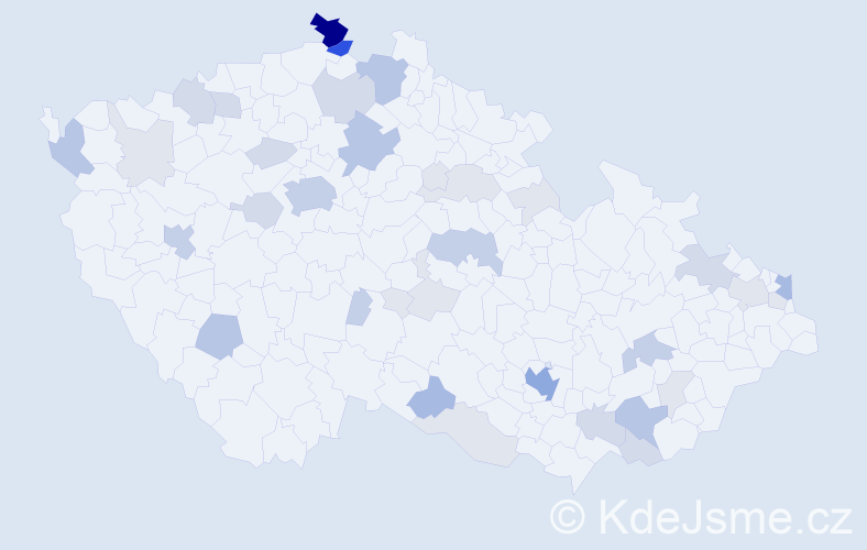 Příjmení: 'Hučko', počet výskytů 132 v celé ČR