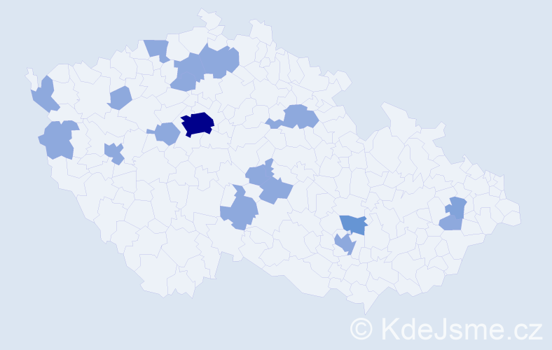 Příjmení: 'Chuluunbaatar', počet výskytů 28 v celé ČR