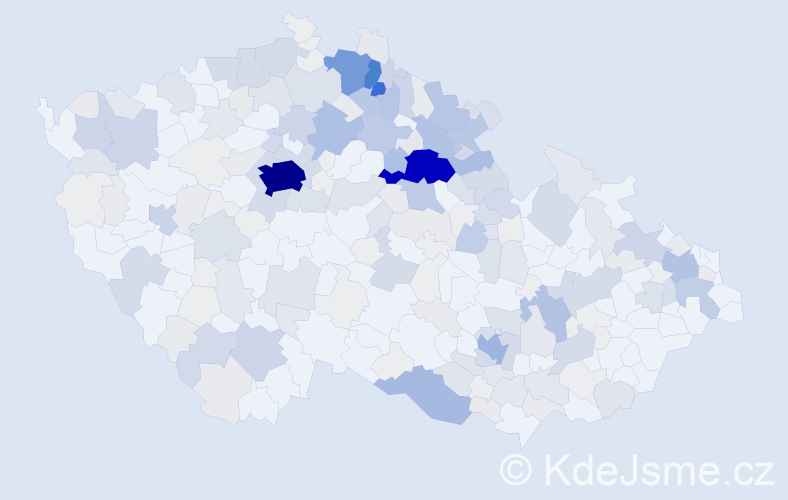 Příjmení: 'Hušková', počet výskytů 1068 v celé ČR