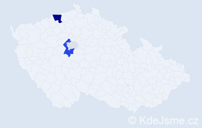 Příjmení: 'Ďačenková', počet výskytů 6 v celé ČR