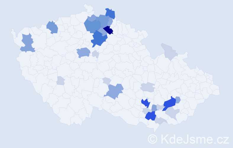 Příjmení: 'Libenská', počet výskytů 95 v celé ČR