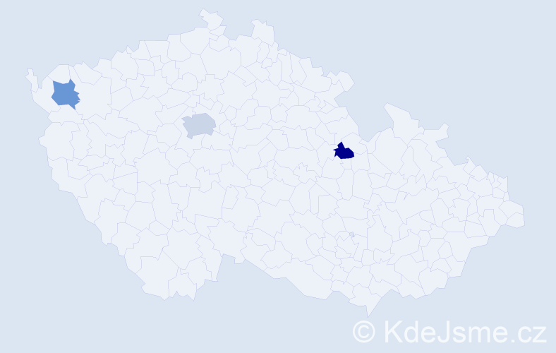Příjmení: 'Bertelman', počet výskytů 4 v celé ČR
