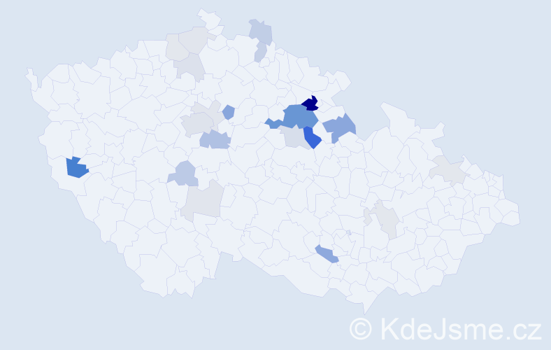 Příjmení: 'Knejp', počet výskytů 64 v celé ČR
