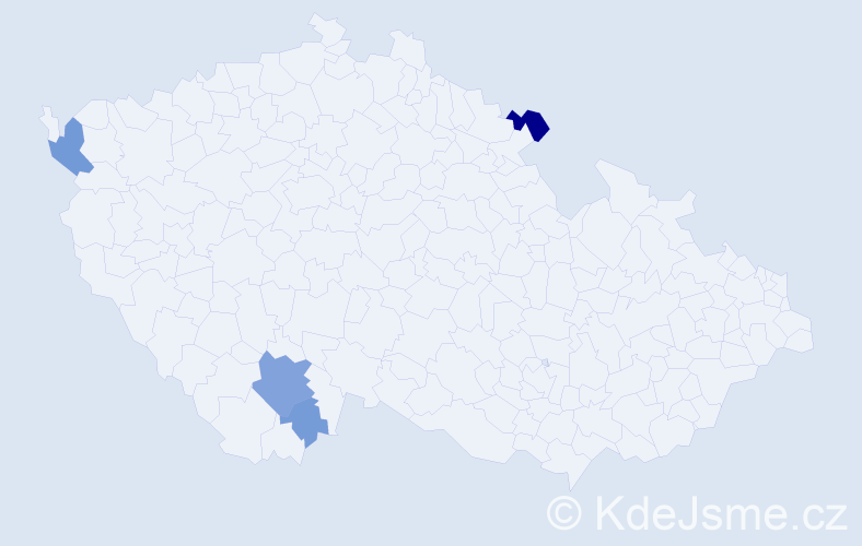 Příjmení: 'Vodal', počet výskytů 12 v celé ČR