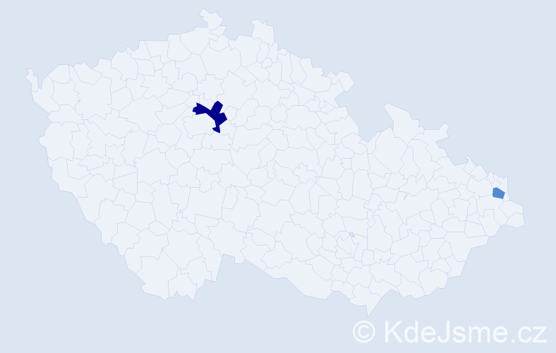 Příjmení: 'Hurin', počet výskytů 3 v celé ČR