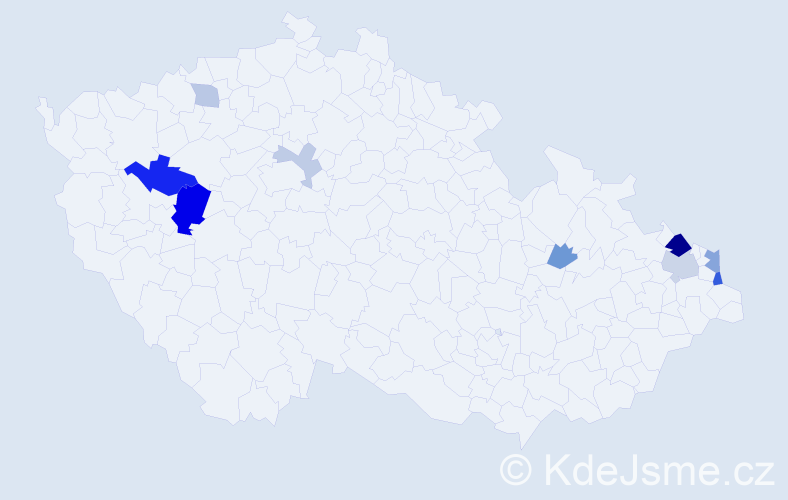 Příjmení: 'Stenzel', počet výskytů 21 v celé ČR