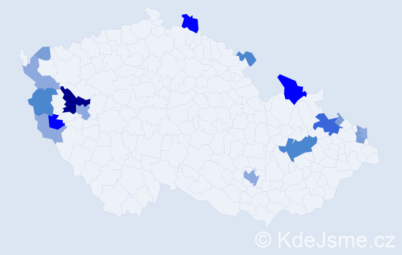 Příjmení: 'Lukašák', počet výskytů 49 v celé ČR