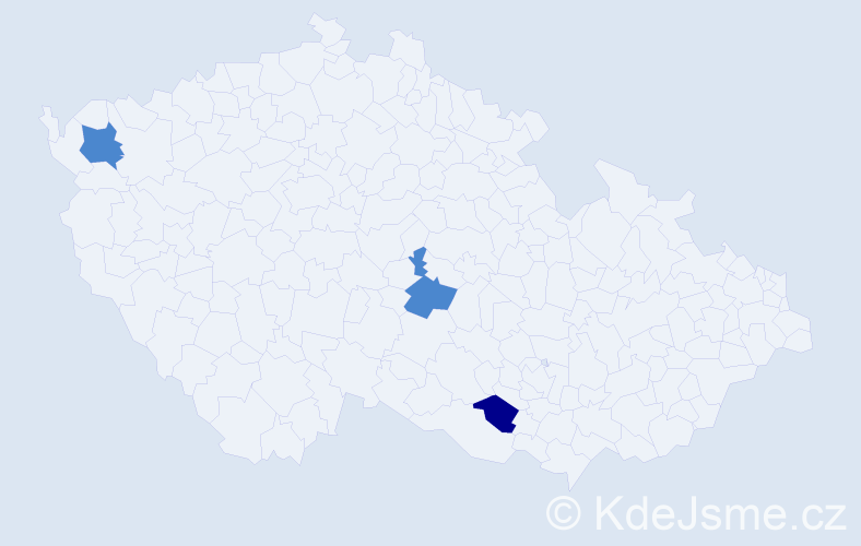 Příjmení: 'Mühlhauser', počet výskytů 9 v celé ČR