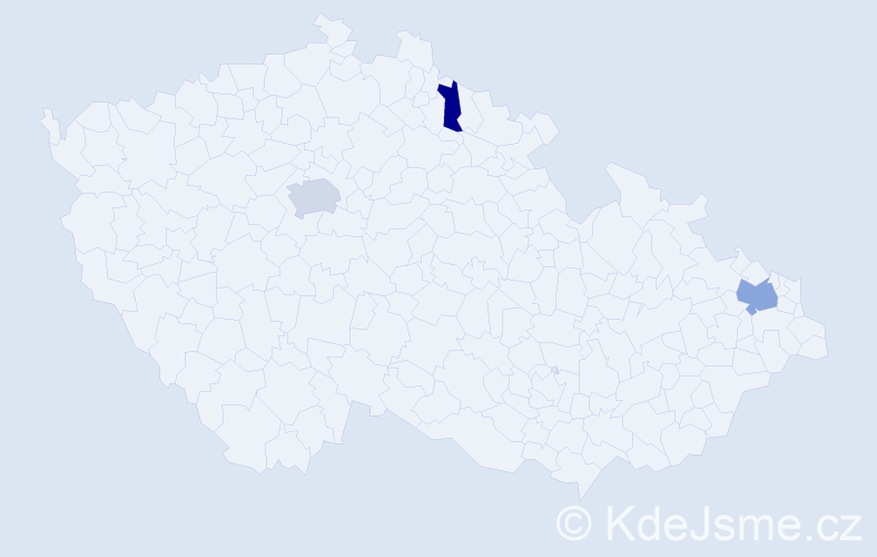 Příjmení: 'Maďarčíková', počet výskytů 5 v celé ČR