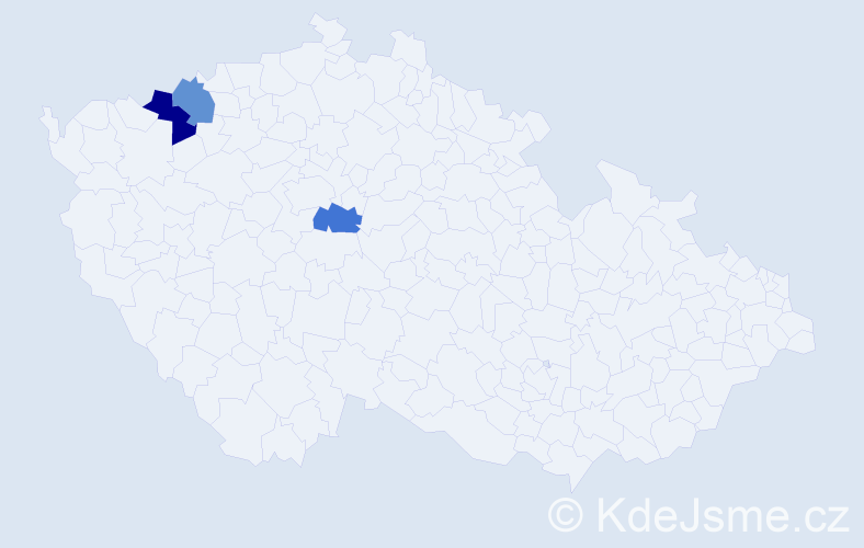 Příjmení: 'Macala', počet výskytů 7 v celé ČR