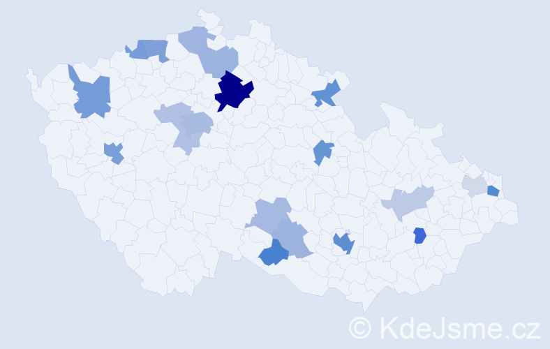 Příjmení: 'Martinez', počet výskytů 47 v celé ČR