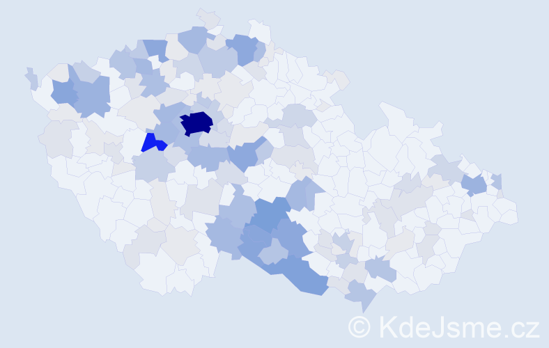 Příjmení: 'Štěpnička', počet výskytů 525 v celé ČR