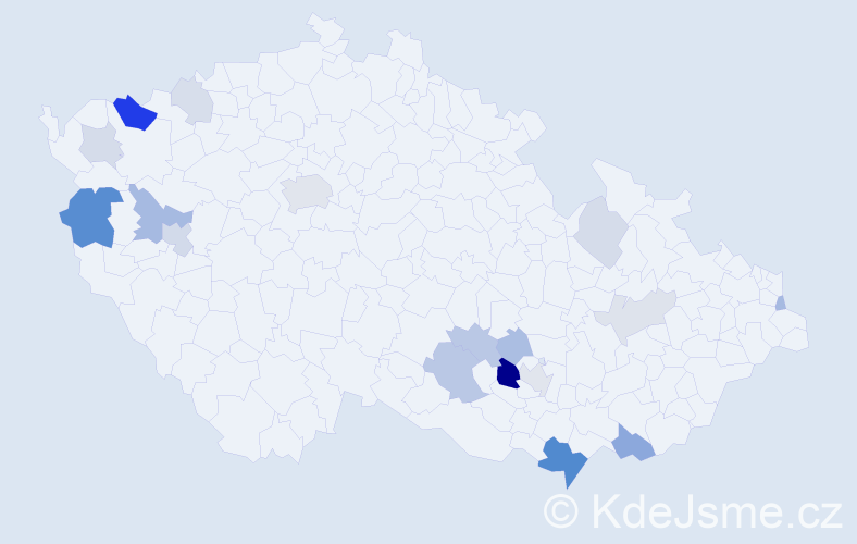 Příjmení: 'Malatová', počet výskytů 44 v celé ČR