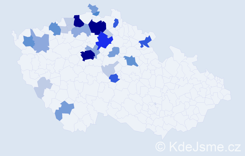 Příjmení: 'Ritschel', počet výskytů 95 v celé ČR