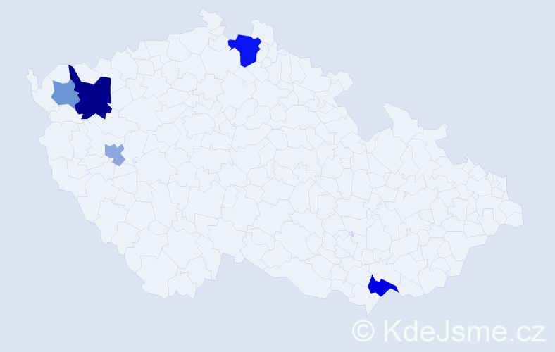 Příjmení: 'Baader', počet výskytů 10 v celé ČR