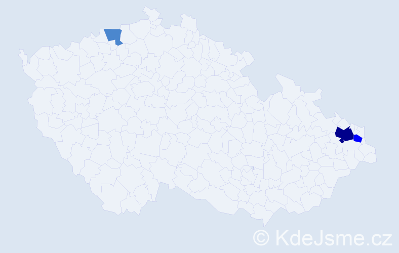 Příjmení: 'Textoris', počet výskytů 6 v celé ČR