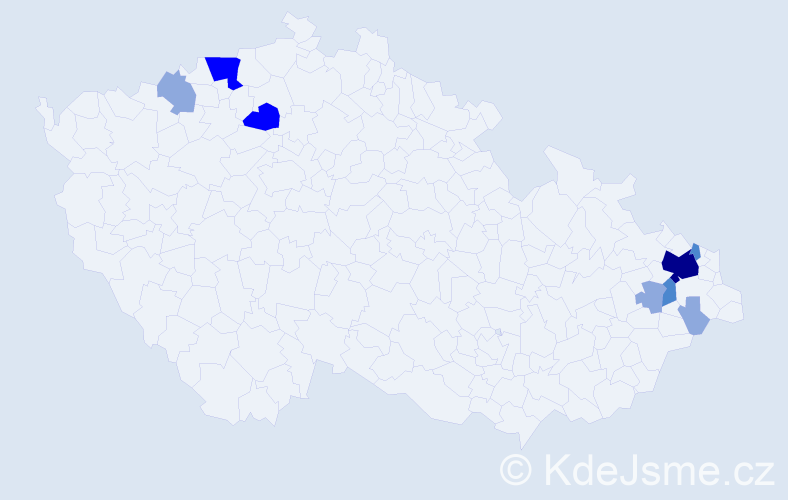 Příjmení: 'Teichert', počet výskytů 20 v celé ČR