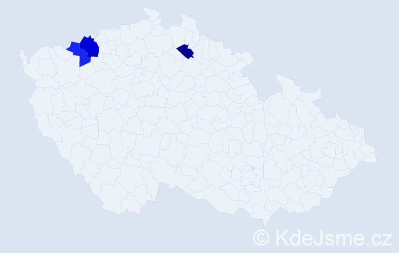 Příjmení: 'Bešornerová', počet výskytů 4 v celé ČR