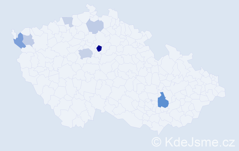 Příjmení: 'Ševčenková', počet výskytů 19 v celé ČR