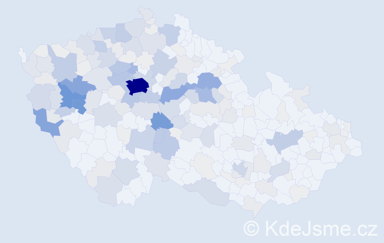 Příjmení: 'Růžková', počet výskytů 882 v celé ČR