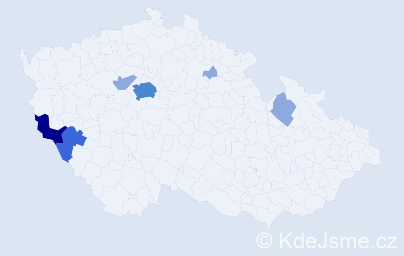 Příjmení: 'Krines', počet výskytů 17 v celé ČR