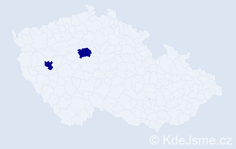 Příjmení: 'Copeland', počet výskytů 2 v celé ČR