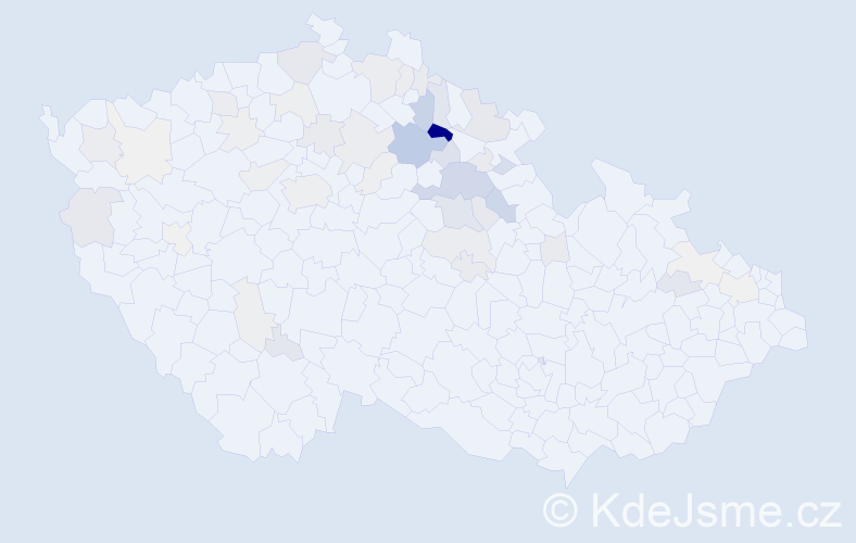 Příjmení: 'Brendl', počet výskytů 154 v celé ČR