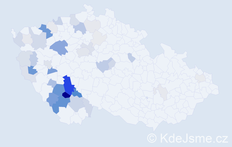 Příjmení: 'Zoch', počet výskytů 128 v celé ČR