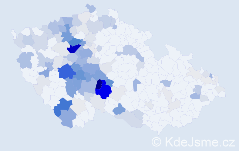 Příjmení: 'Kott', počet výskytů 424 v celé ČR