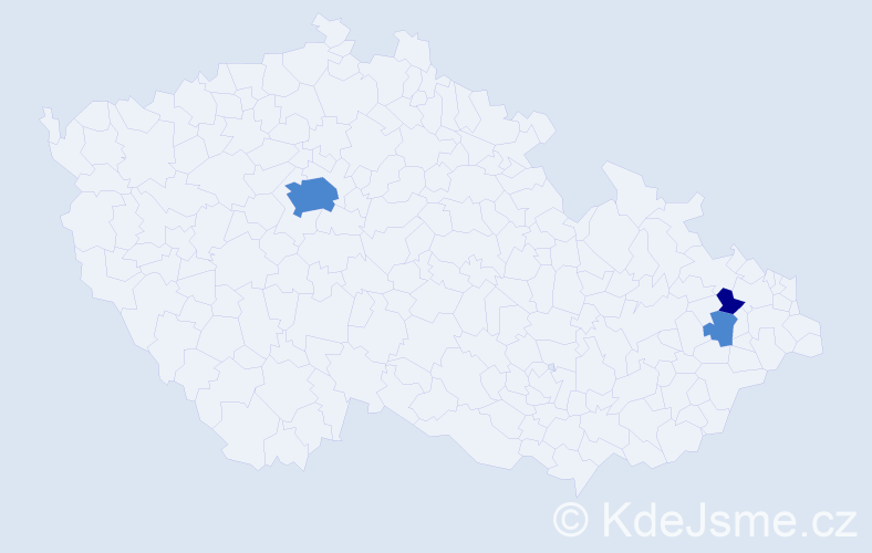Příjmení: 'Vrbinčík', počet výskytů 9 v celé ČR