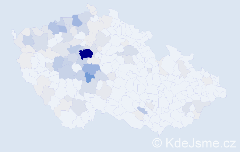 Příjmení: 'Budilová', počet výskytů 397 v celé ČR