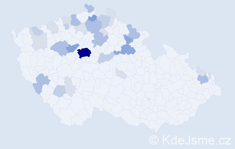 Příjmení: 'Kreibich', počet výskytů 87 v celé ČR