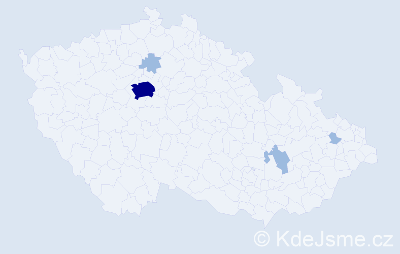 Příjmení: 'Gomezová', počet výskytů 7 v celé ČR