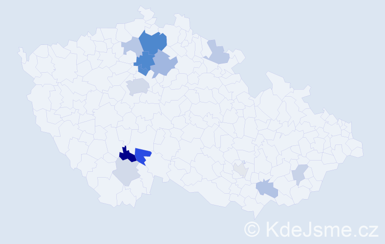 Příjmení: 'Kulman', počet výskytů 28 v celé ČR