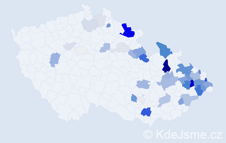 Příjmení: 'Beierová', počet výskytů 113 v celé ČR