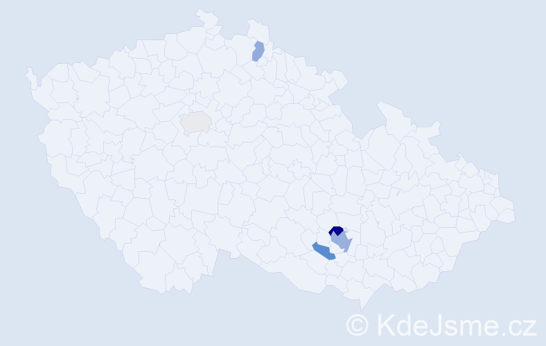 Příjmení: 'Pumpynets', počet výskytů 9 v celé ČR