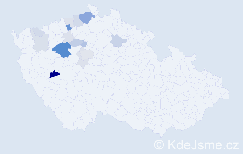 Příjmení: 'Lajbl', počet výskytů 59 v celé ČR