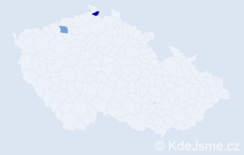 Příjmení: 'Barecz', počet výskytů 2 v celé ČR