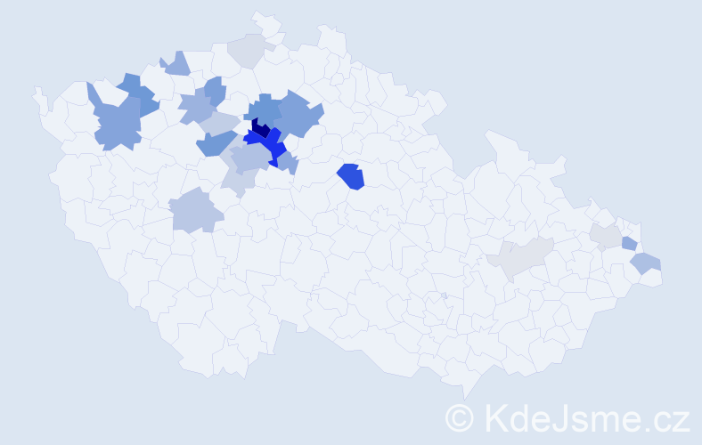 Příjmení: 'Lafek', počet výskytů 98 v celé ČR