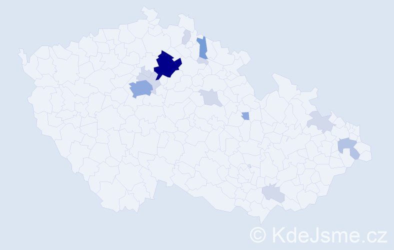 Příjmení: 'Ginzlová', počet výskytů 36 v celé ČR