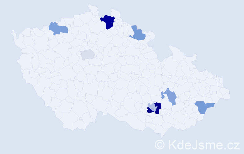Příjmení: 'Sitte', počet výskytů 32 v celé ČR