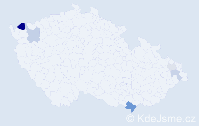 Příjmení: 'Starynská', počet výskytů 8 v celé ČR