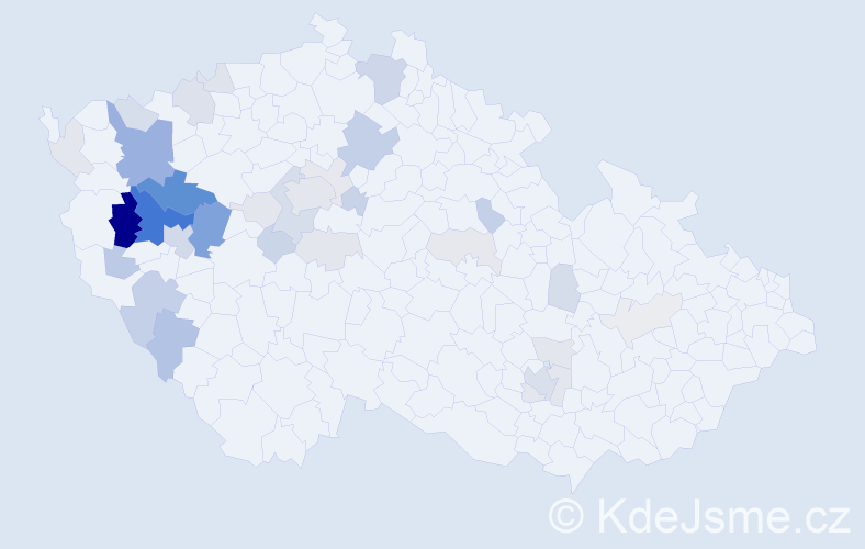 Příjmení: 'Dyk', počet výskytů 111 v celé ČR