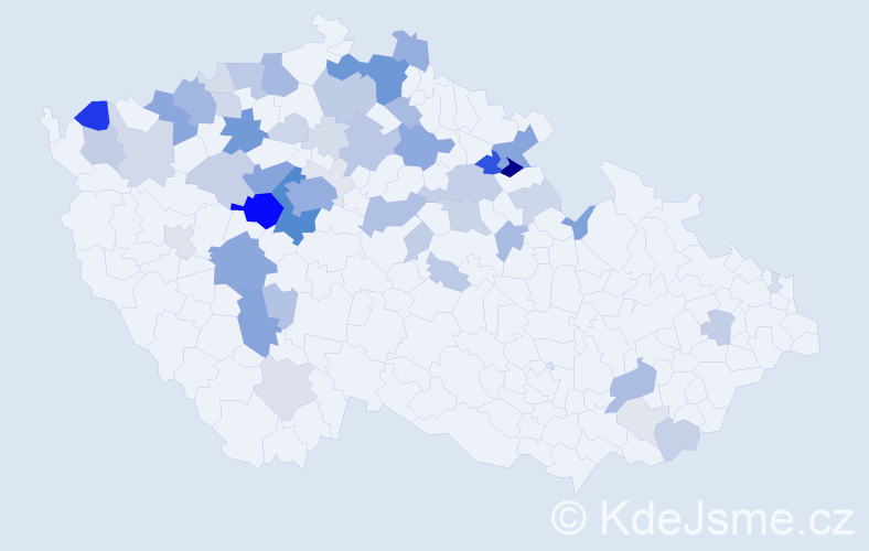 Příjmení: 'Hrudka', počet výskytů 234 v celé ČR