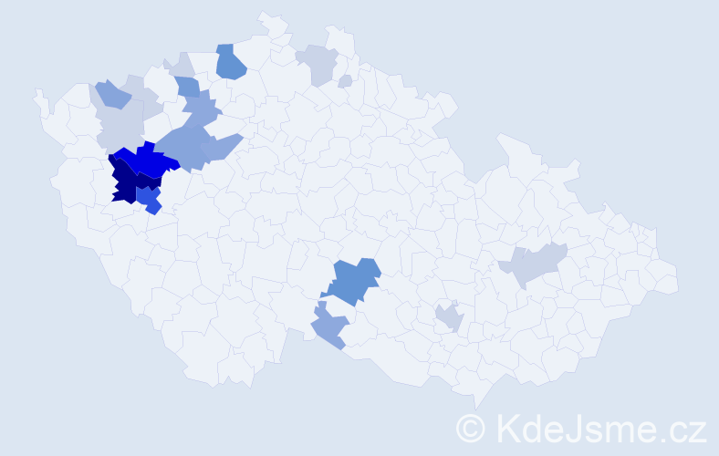 Příjmení: 'Čásová', počet výskytů 65 v celé ČR
