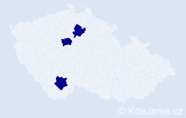 Příjmení: 'Led', počet výskytů 3 v celé ČR
