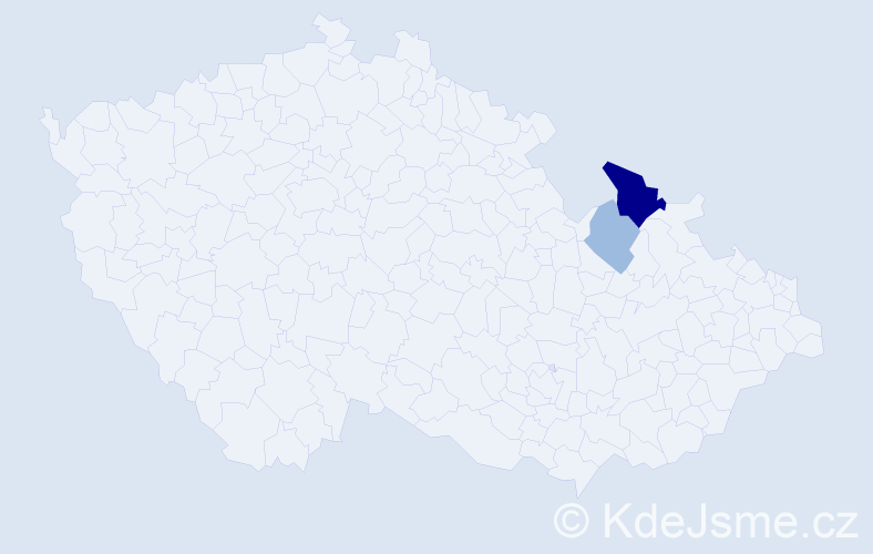 Příjmení: 'Piskacis', počet výskytů 5 v celé ČR