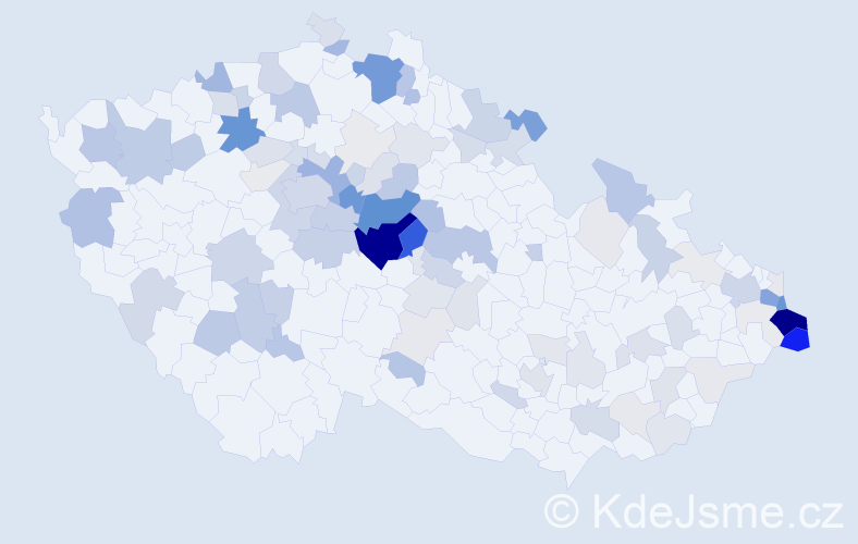 Příjmení: 'Lanc', počet výskytů 316 v celé ČR